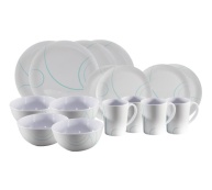 PLS Swirl 16 Piece Melamine Dinner Set